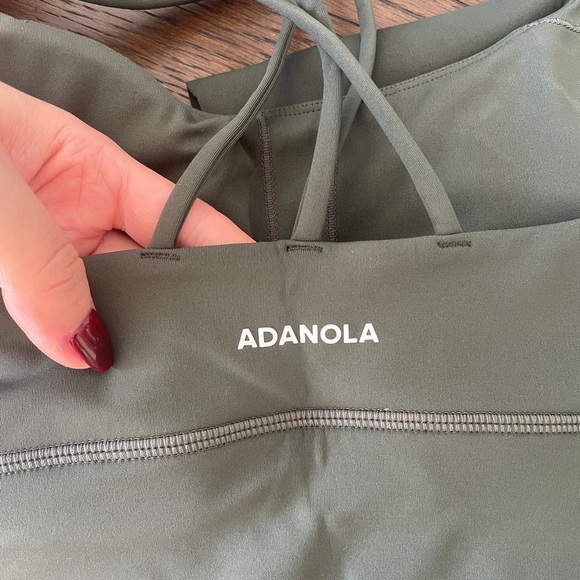 ADANOLA Ultimate Legging & Sporta Bra M Dark Olive Set - Picture 8 of 10